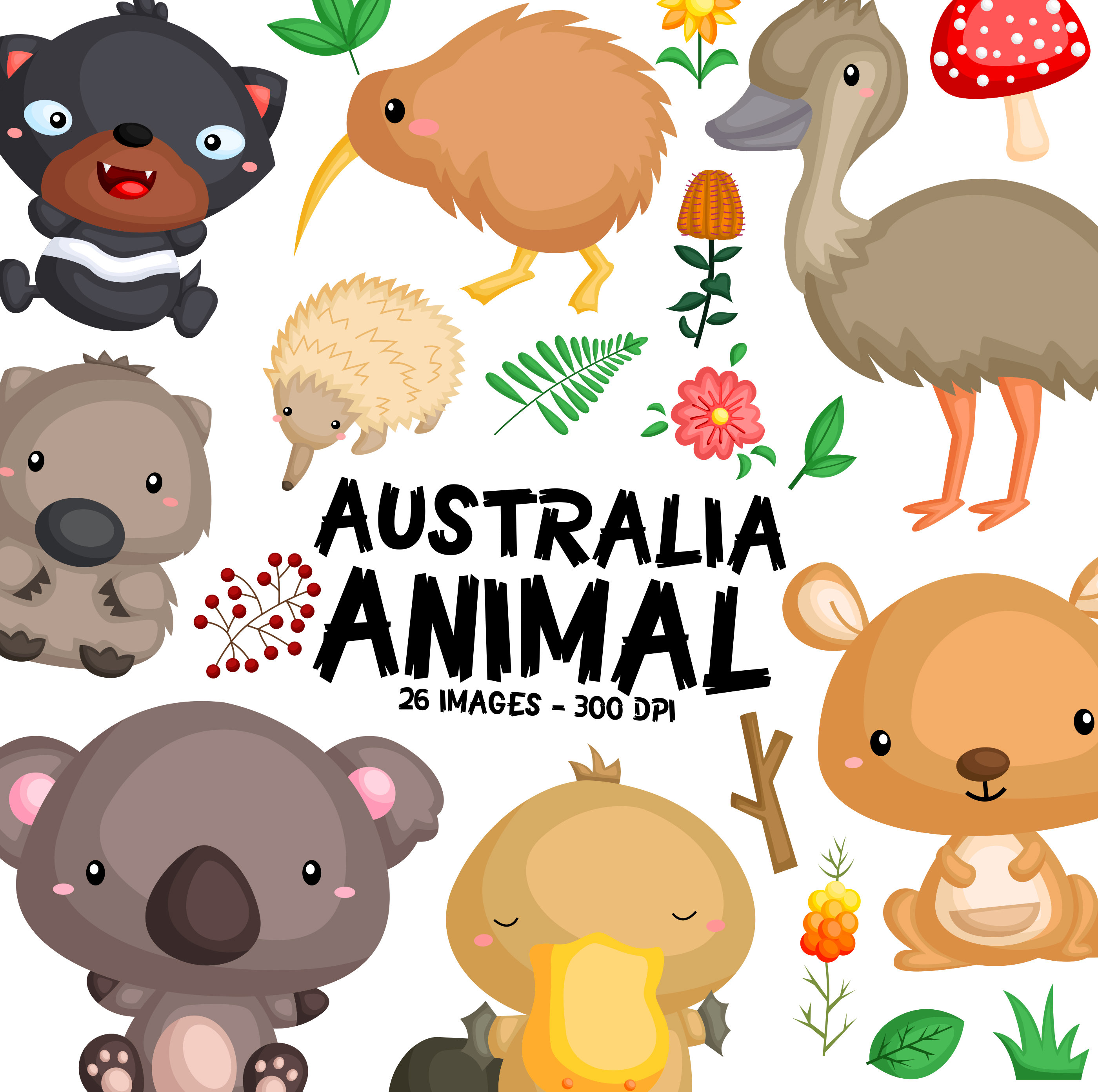 Download Australia Animal Clipart New Zealand Animal Cute Animal Clip Art Free Svg On Request
