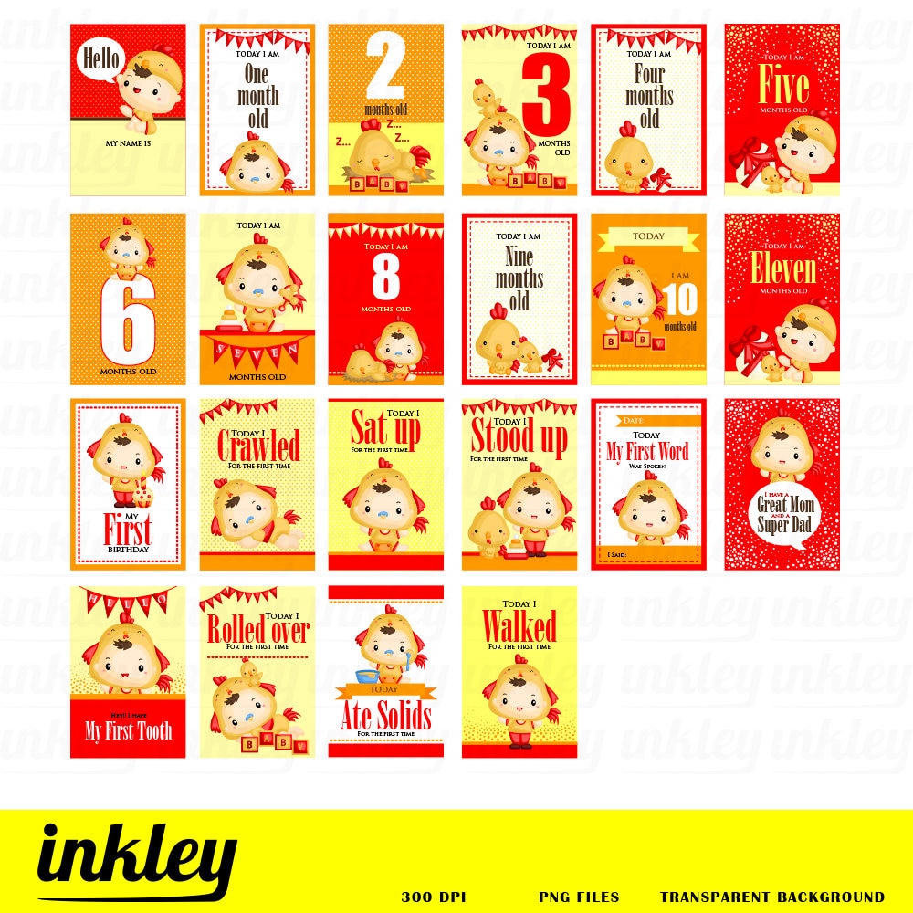 Download Baby Milestone Card Clipart Cute Babies Clip Art Free SVG ...