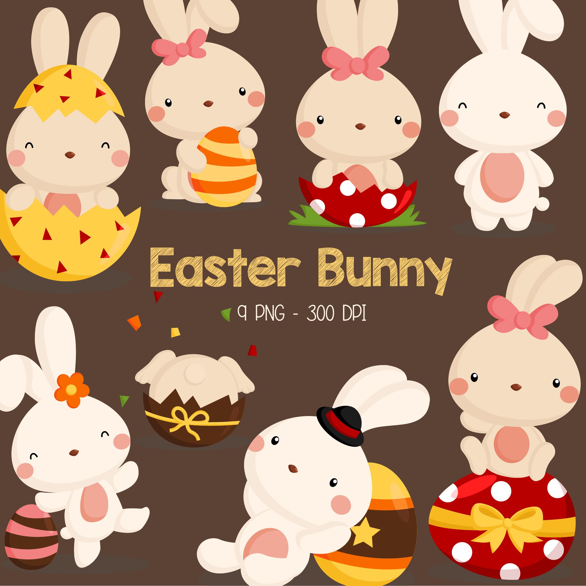 Download Easter Bunny Clipart Cute Animal Clip Art Easter Holiday Free Svg On Request