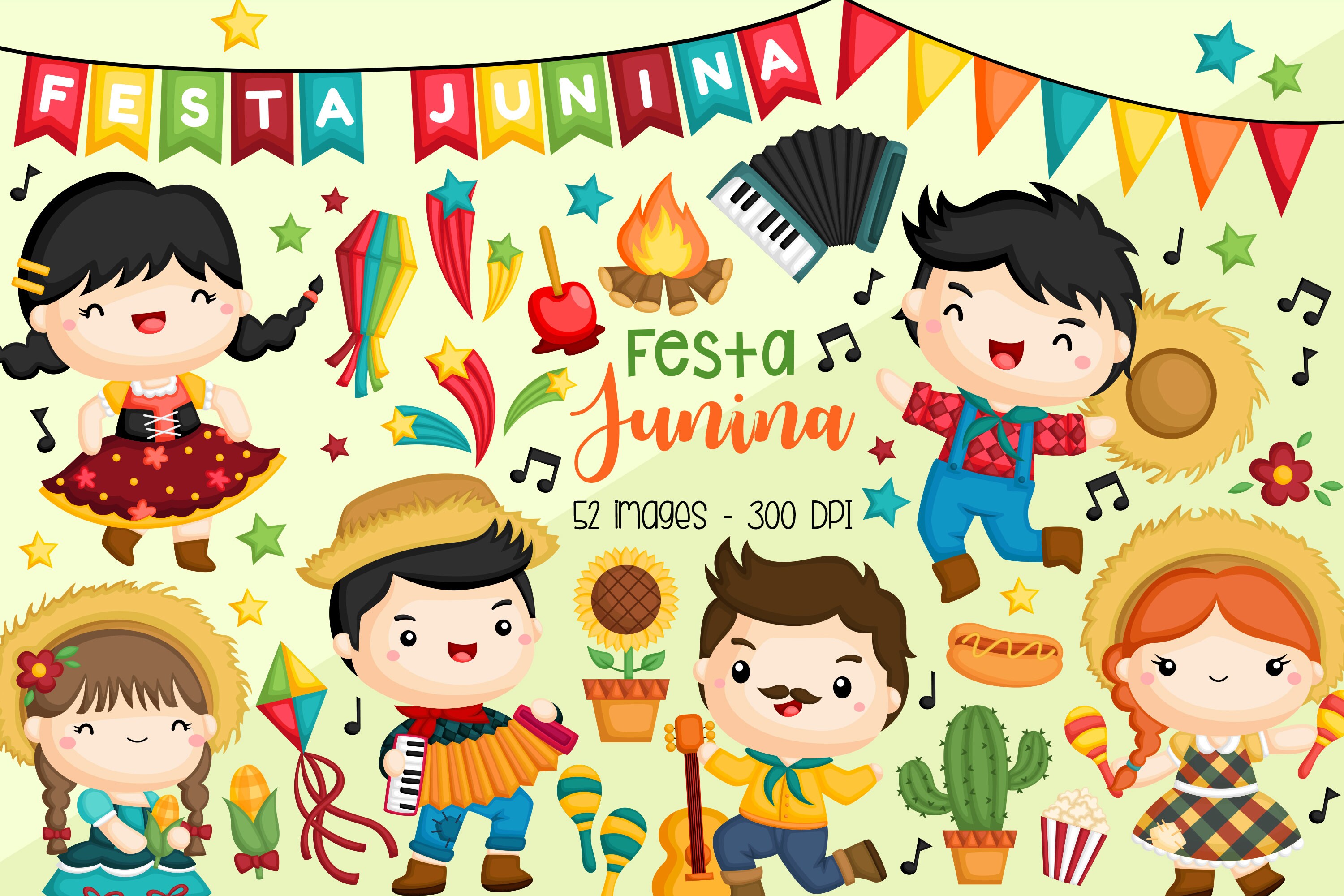 Festa Junina Clipart Brazil Clip Art June Festival Free Etsy