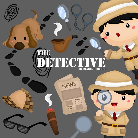 Cute Detective Clipart Job And Occupation Clip Art Tracker Etsy