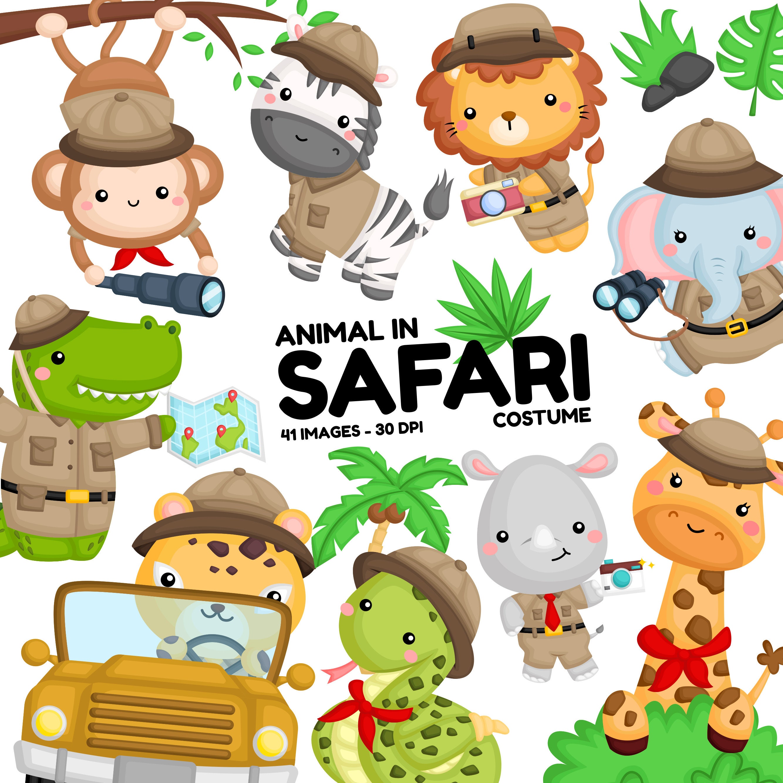 Download Safari Animal Clipart Jungle Animal Clip Art Cute Animal Free Svg On Request