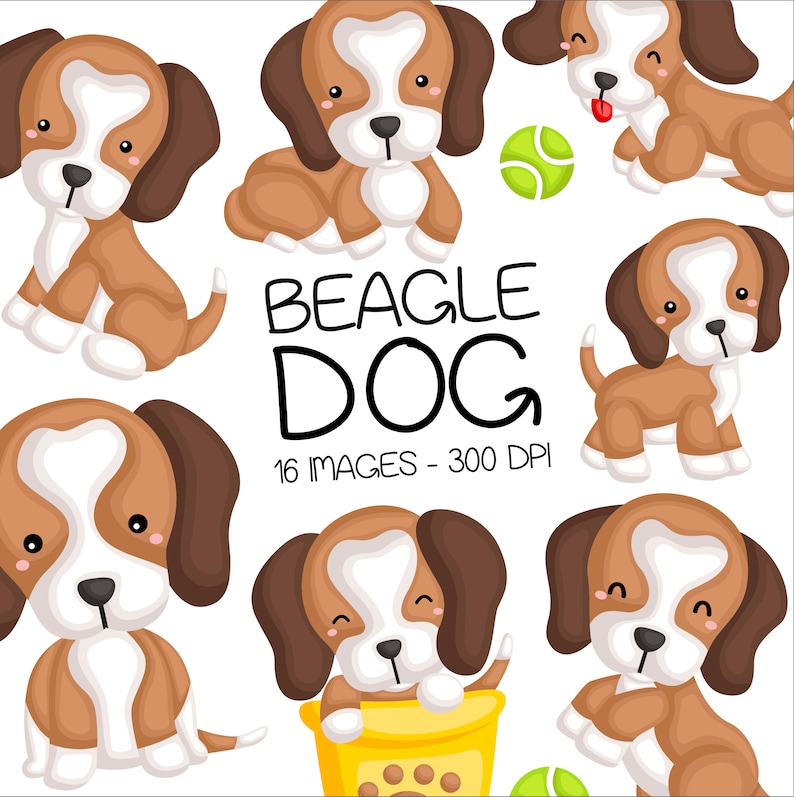 Download Cute Beagle Clipart Dog Breed Clip Art Cute Animal Clipart ...