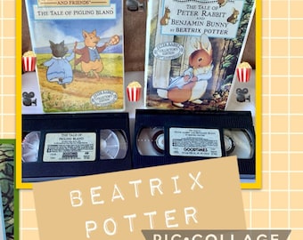 BEATRIX POTTER Animation VHS Videos - Perfect Bunny fun! (Both tested & works!)