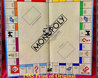 MONOPOLY Game Board ONLY ~ Classic Vintage for Your Deco or Replacement (A)