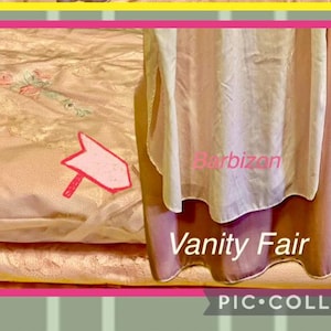 Vintage Midi Length Barbizon & Full Length Vanity fair 1960s-70 Negligee - Nightgown SZ SM with minor flaws
