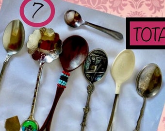 Collectible Spoons ~ International Set of 7. Unique for any Collector! Very Detailed! Includes entire group!