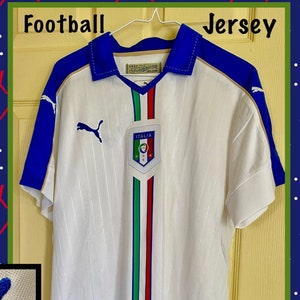 Jersey Football ITALIA PUMA to Create a Sports Theme Room Deco. Make a pillow; frame it, etc. Many Sport theme ideas for your Man Cave!