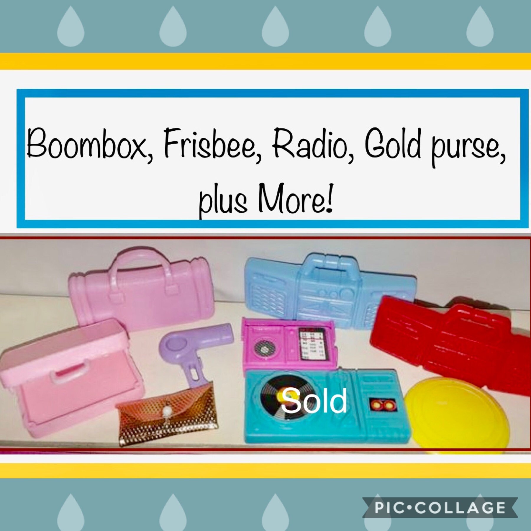 BARBIE ACTION ACCENTS Radio and Tape Deck Doll House 1987 Mattel #7936