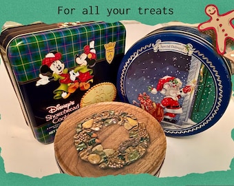 Vintage Tokyo Disneyland Christmas Cookie Tin - Christmas Fantasy