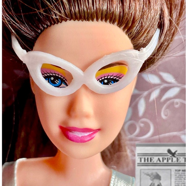Cat Frames Doll eyeglasses that fits Barbie, Tammy, or other fashion dolls! Vintage too! NOT PERFECT but Barbie Won’t Complain!