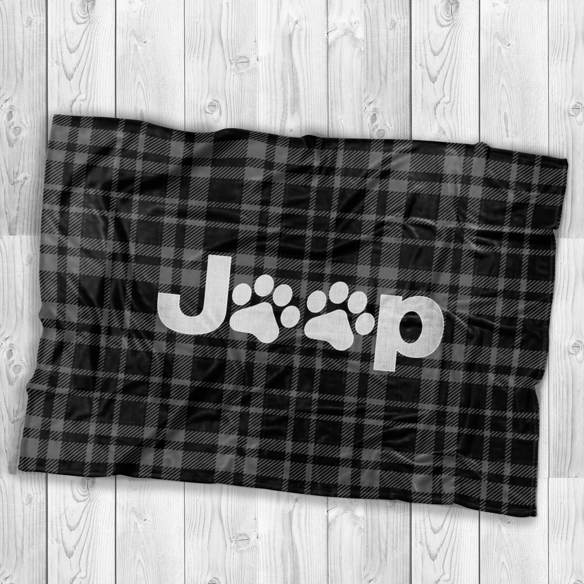Jeep Blanket Jeep Paw Print Throw Blanket Etsy