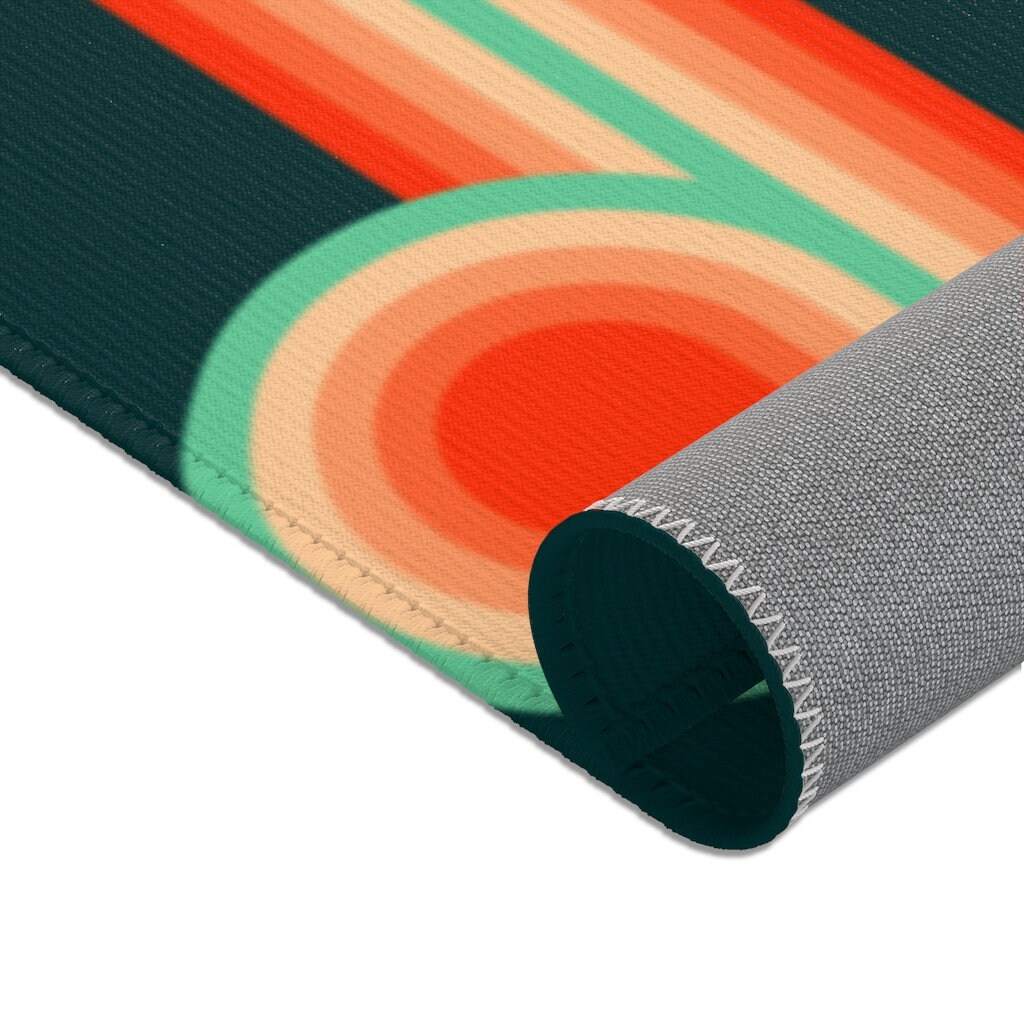 Retro Area Rug 70s Rugs 60s Area Rugs Mod Area Rugs Etsy