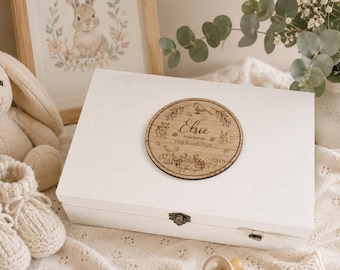 New Baby Keepsake Box, Personalised Baby Memory Box, Newborn Gift, Unique Gift for New Mum, Engraved Memory Box for Personalised Baby Gift
