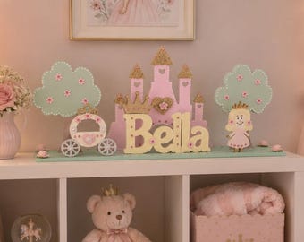 Fairytale Princess Childrens Name Sign, Girls Bedroom Sign,