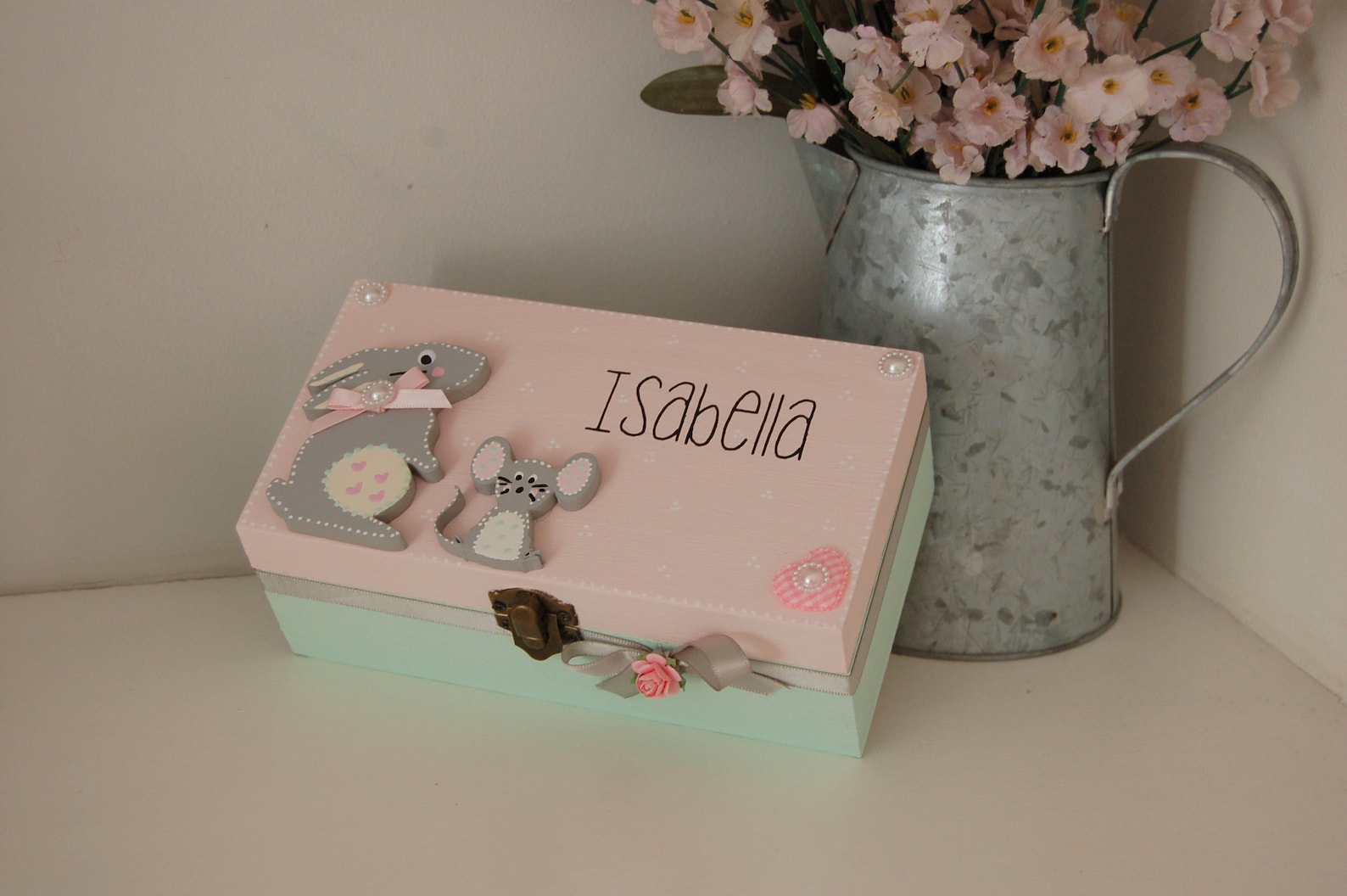 Little Girls Jewelry Box Personalised Girls Trinket Box Etsy