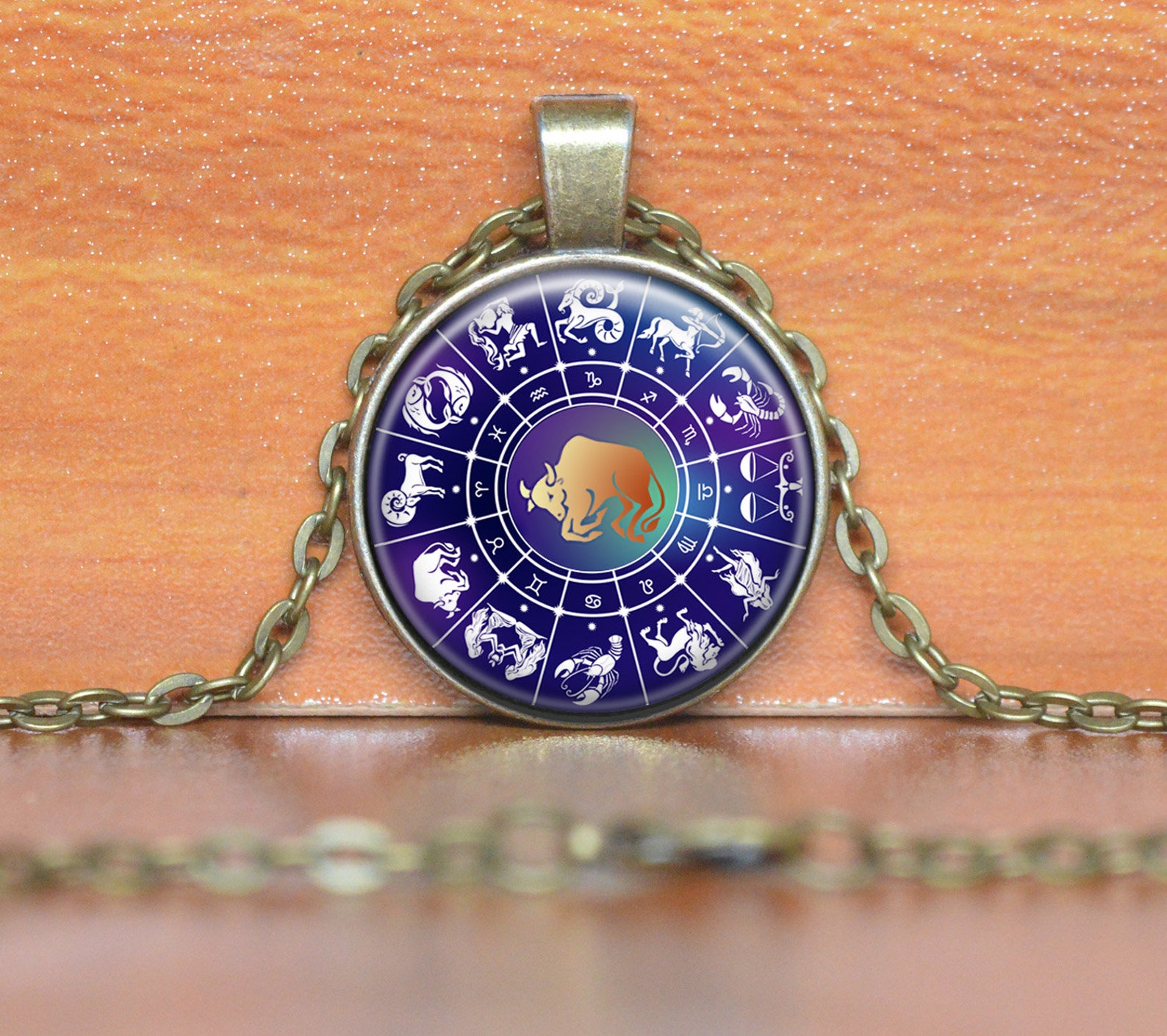 Zodiac Taurus collar signo astrológico Tauro joyería Etsy