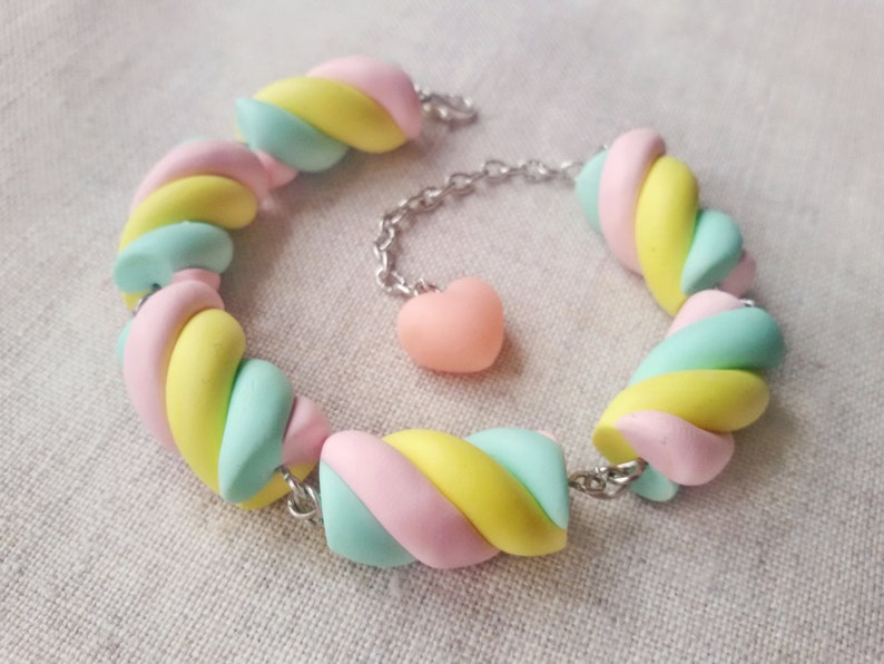 Marshmallow bracelet candy bracelet fairy kei sweet lolita Etsy