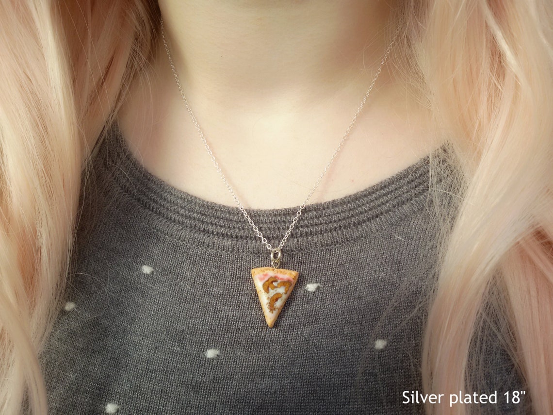 Choose Pizza slice necklace Food necklace Pizza jewelry Etsy
