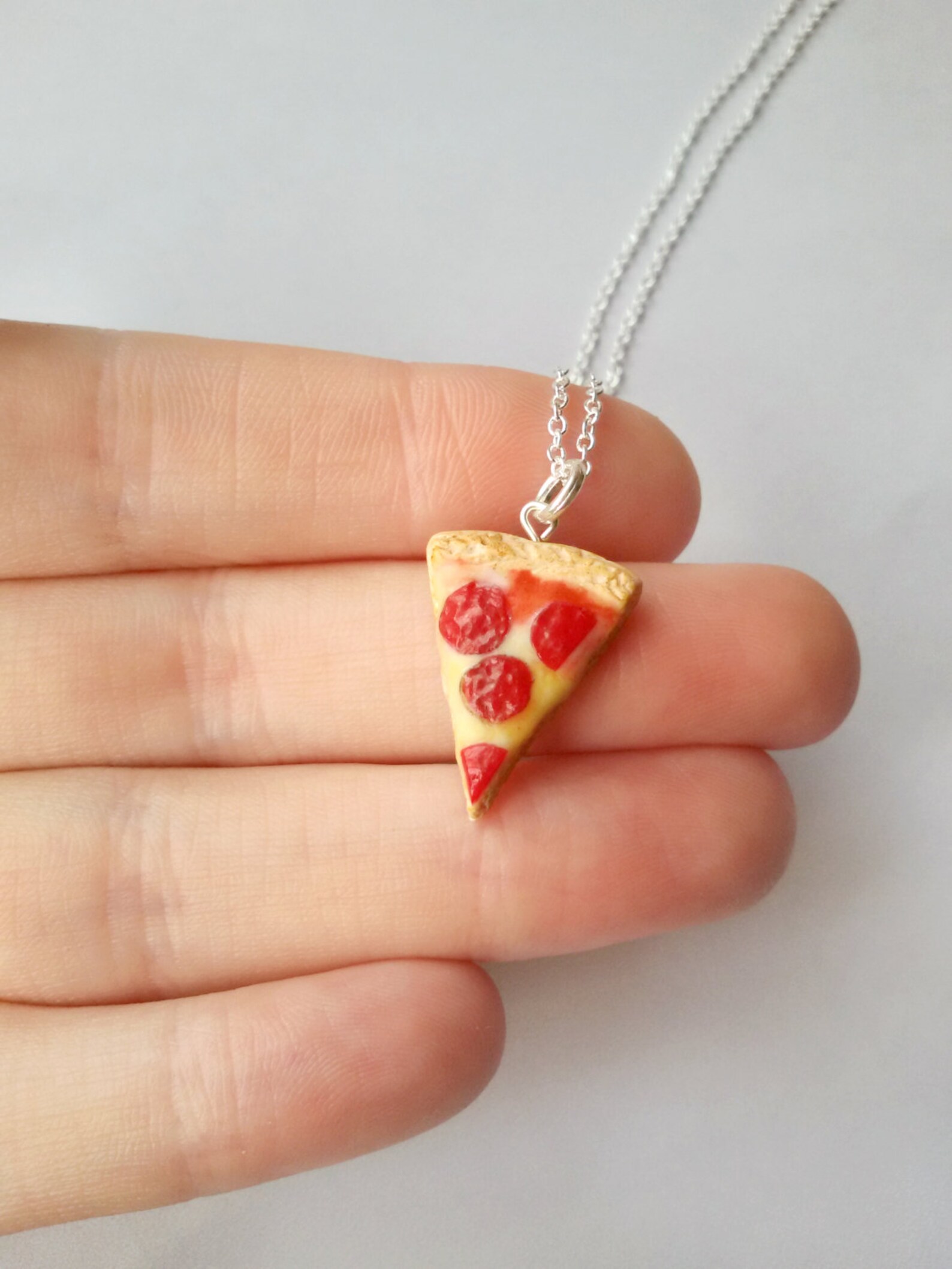 Choose Pizza Slice Necklace Food Necklace Pizza Jewelry Etsy