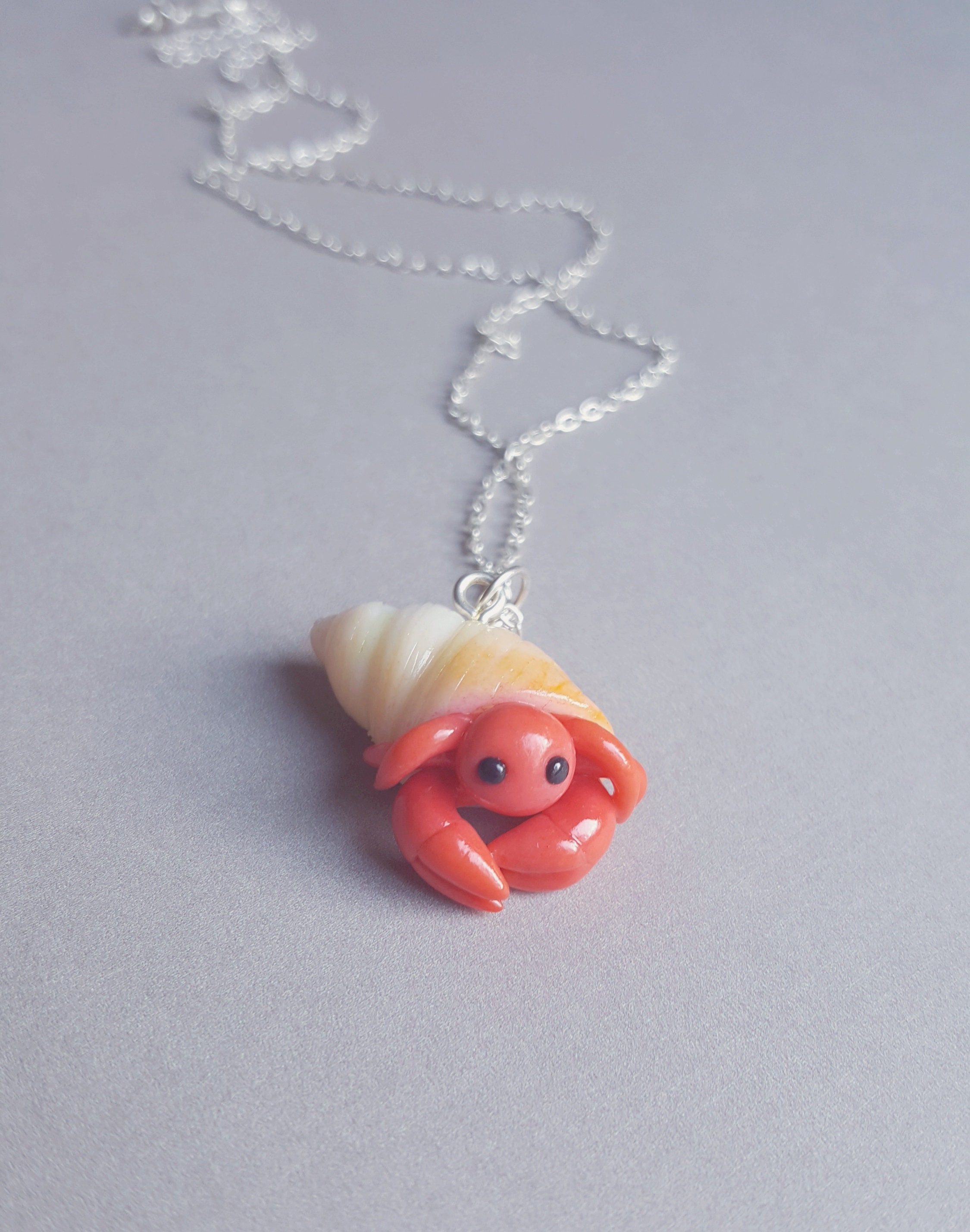 Hermit crab necklace nautical necklace marine jewelry crab Etsy
