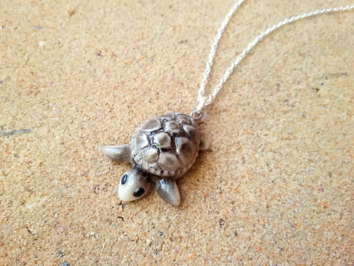 Collar De Tortuga Marina Bebe Kawaii Encantos Joyeria Animal Etsy