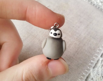 Emperor Penguin Baby necklace, animal totem, animal necklace, penguin pendant, bird necklace, winter jewelry, penguin jewelry, miniatures
