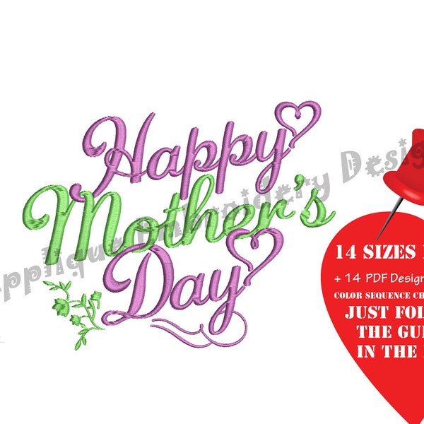 Glückliche Mutter Tag Stickerei Design-Liebe Mama Stickerei-Zitate-Stickerei-Maschine Stickerei Muster-Instant Download-pes-vip-exp-dst-jef