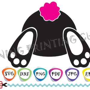 BUNNY TAIL SVG, Ostern Svg, Bunny Bum Svg, Bunny Hintern, Bunny Silhouette Svg, Baumwolle Schwanz Svg, Kaninchen Füße Svg, Svg Vinyl-Dateien Eisen auf Svg, Cricut