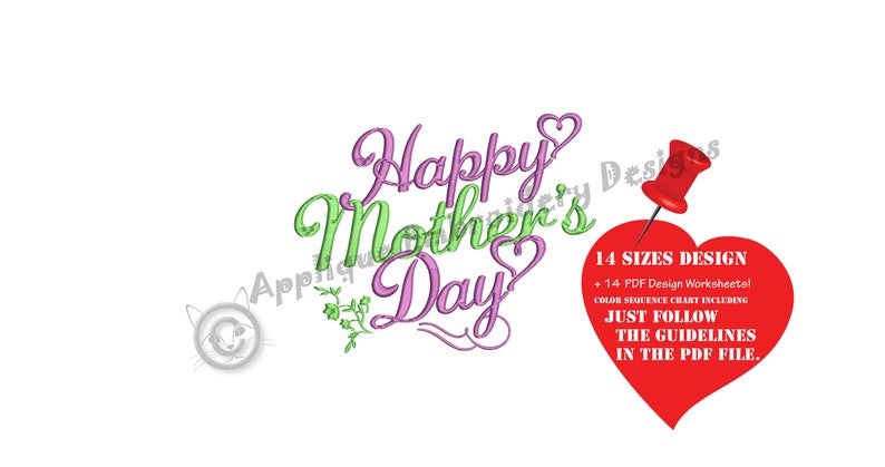 Happy MOTHER/'S DAY Embroidery Design-Love Mom Embroidery-Quotes Embroidery-Machine Embroidery Patterns-Instant Download-pes-vip-exp-dst-jef