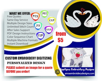 Custom Embroidery Design, Logo Digitizing, Personalized Gift
