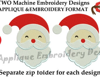 Santa Embroidery Applique Design – Christmas Bundle (Instant Download-PES)
