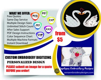 Custom Embroidery Design, Logo Digitizing, Personalized Gift