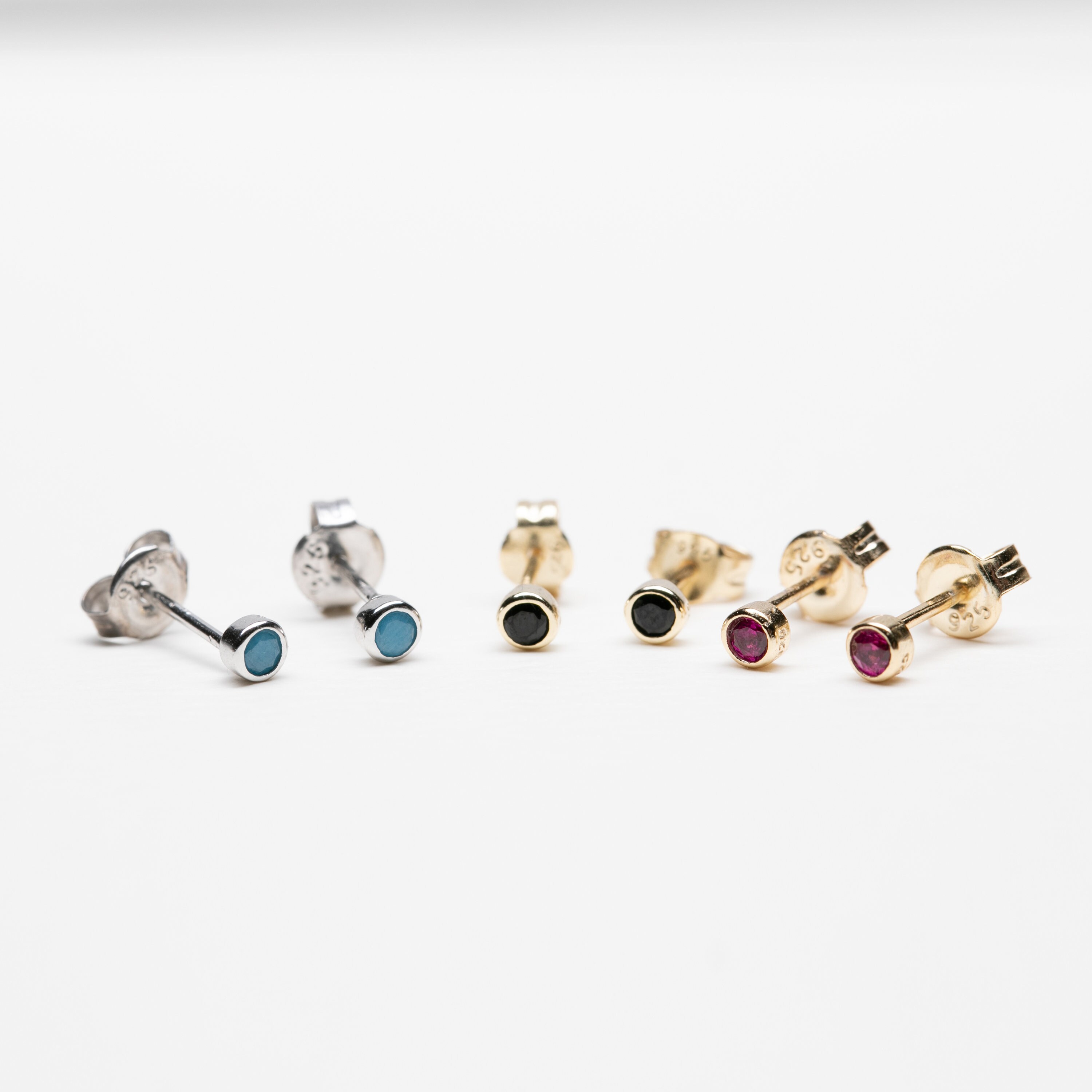 tiny stud earring set