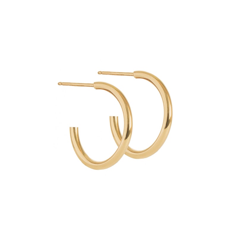 Half Hoop Earring Dainty Hoop Earring 10mm Hoop Earring Hoop Stud Earring Creole Gold Minimalist Hoop Earring Gold fill Hoop Earring