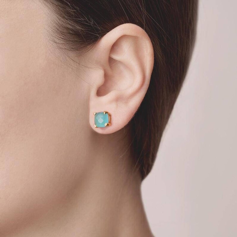 Aquamarine earrings silver earrings gold filled earrings natural stone earrings