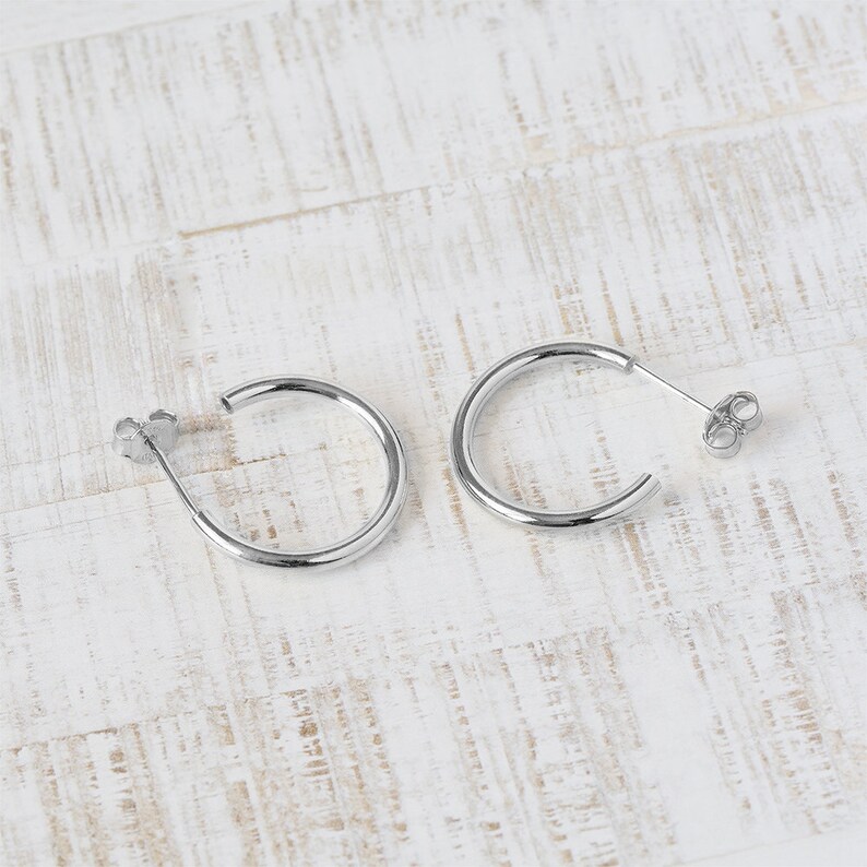 Half Hoop Earring Dainty Hoop Earring 10mm Hoop Earring Hoop Stud Earring Creole Gold Minimalist Hoop Earring Gold fill Hoop Earring