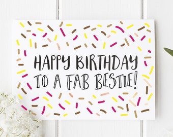 best friend birthday card etsy