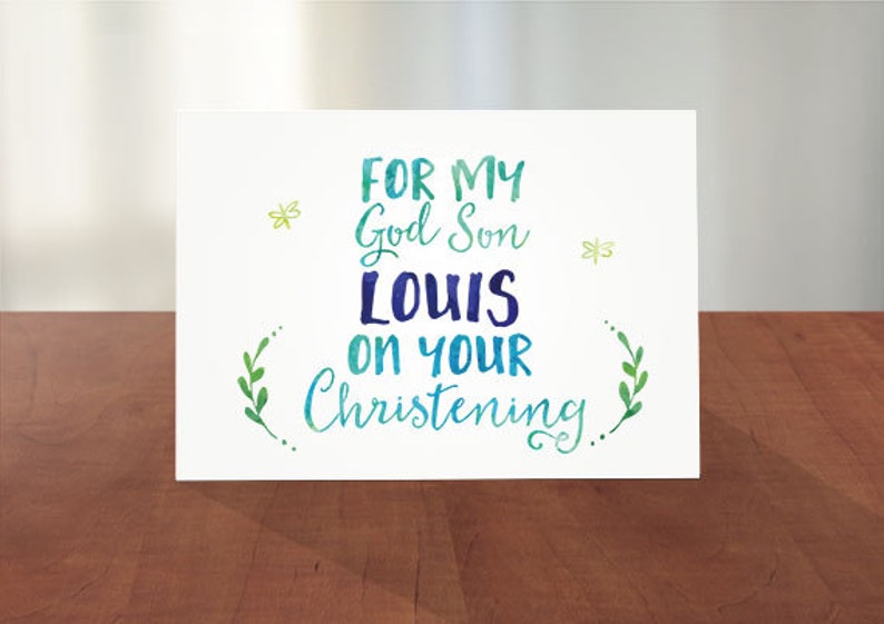 Personalised Godson Card For Christening The Perfect Etsy