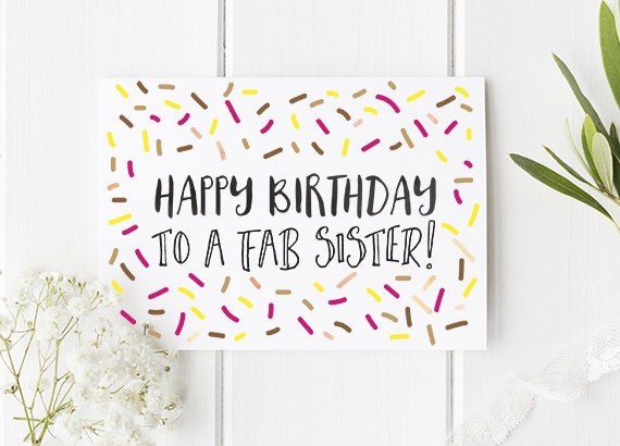 Birthday card sister