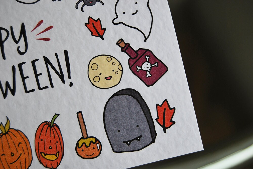 Halloween Card Funny Halloween Card for Kids or Adults Cute | Etsy UK