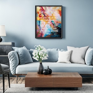 Proverbs 3:5-6 printed and shipped, Modern Christian art, Trust the Lord print