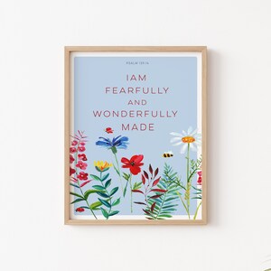 Psalm 139 printable Bible verse wall print Psalm 139 digital Bible wall art decor, Psalm wall art Wonderfully made