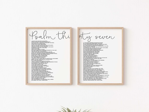 Psalm 37 Art Psalm 37 Decor Bible Verse Wall Print Psalm 37 - Etsy