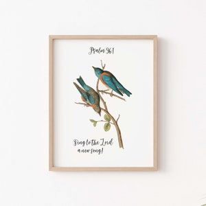 Psalm 96 print, Scripture Poster, Bible art, Sing to the Lord, Psalm 96 wall art, Psalm 96 wall decor, Sing to the Lord print