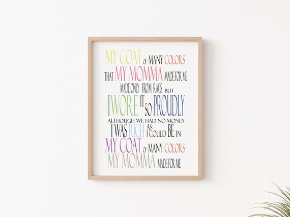 Dolly Parton Coat of Many Colors Art Print
