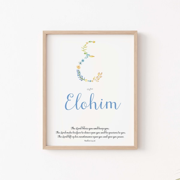 Baby Dedication blessing, Baby dedication, Blue flowers alphabet, Numbers 6 print, Baby bible, Custom gift, Baby Blessing