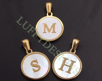LUFFY Uppercase Letter Charm, Alphabet Charm, Gold Letter Charms Pendant,  26 Letters Initial Charms, Gold Plated Stainless Steel