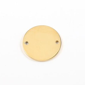 10pcs 8-30mm Round Disc Tags with 2 Holes, Mirror Polished Metal Stamping Blanks Charms, Engravable Round Blanks,Gold Plated Stainless Steel