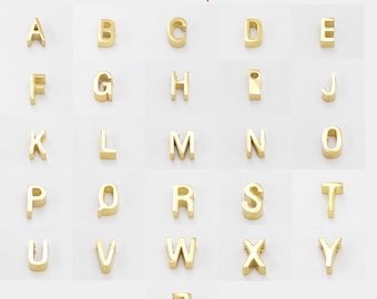 gold letter charms